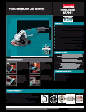 Кутові шліфувальні машини Makita GA7081