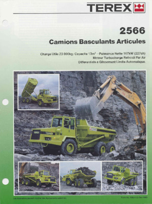 Шарнірні самоскиди Terex 2566