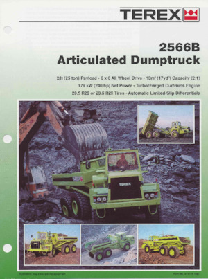 Шарнірні самоскиди Terex 2566B