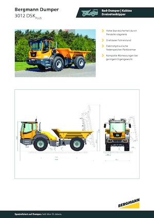 Шарнірні самоскиди Bergmann 3012DSK Plus