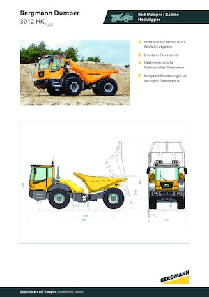 Шарнірні самоскиди Bergmann 3012HK Plus