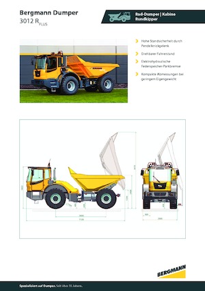 Шарнірні самоскиди Bergmann 3012R Plus