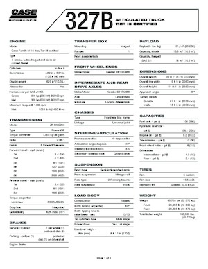 Шарнірні самоскиди Case 327B 