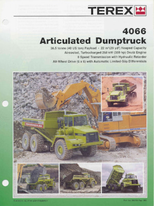 Шарнірні самоскиди Terex 4066