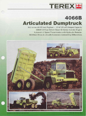 Шарнірні самоскиди Terex 4066B