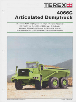 Шарнірні самоскиди Terex 4066C