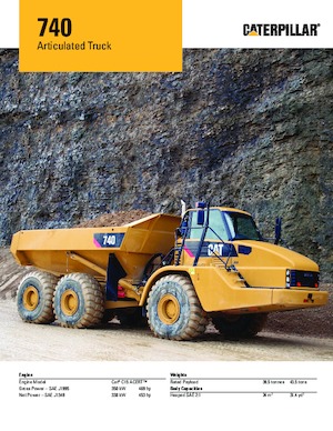 Шарнірні самоскиди Caterpillar 740