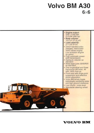 Шарнірні самоскиди Volvo A 30  6x6