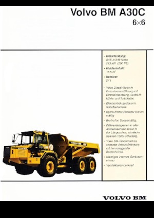 Шарнірні самоскиди Volvo A30C 6x6