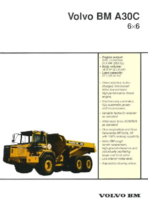 Шарнірні самоскиди Volvo A30C 6x6