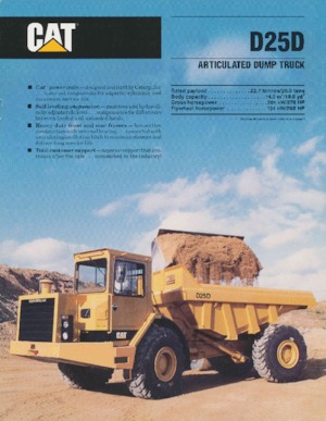 Шарнірні самоскиди Caterpillar D 25 D
