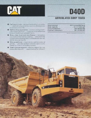 Шарнірні самоскиди Caterpillar D 40 D