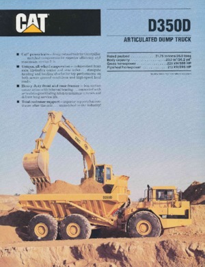 Шарнірні самоскиди Caterpillar D350D