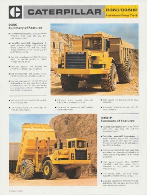 Шарнірні самоскиди Caterpillar D35C