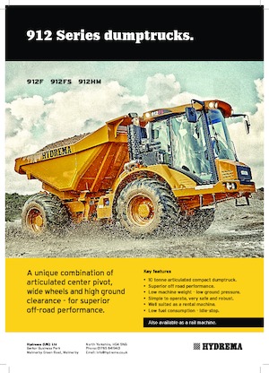 Шарнірні самоскиди Hydrema 912F