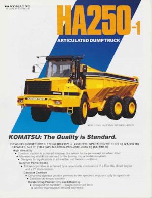 Шарнірні самоскиди Komatsu HA250-1