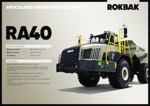 Шарнірні самоскиди Rokbak RA40