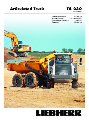 Шарнірні самоскиди Liebherr TA 230