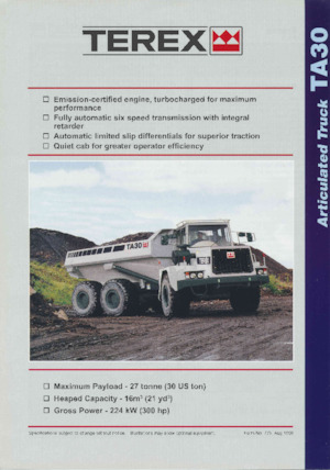 Шарнірні самоскиди Terex TA30D