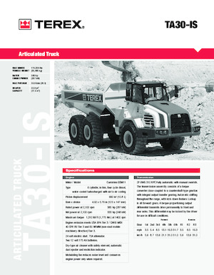 Шарнірні самоскиди Terex TA30IS