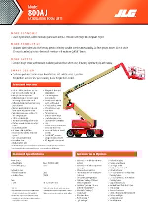 Колісні підйомники з шарнірною стрілою JLG 800AJ