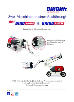 Колісні підйомники з шарнірною стрілою Dino Lift Dino 220XSE