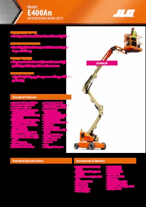 Колісні підйомники з шарнірною стрілою JLG E400AN