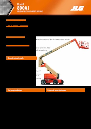 Колісні підйомники з шарнірною стрілою JLG H800AJ