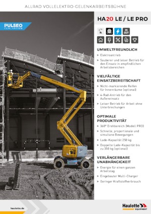 Колісні підйомники з шарнірною стрілою Haulotte HA20 LE PRO