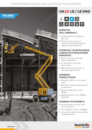 Колісні підйомники з шарнірною стрілою Haulotte HA20 LE PRO