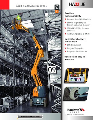 Колісні підйомники з шарнірною стрілою Haulotte HA33 JE