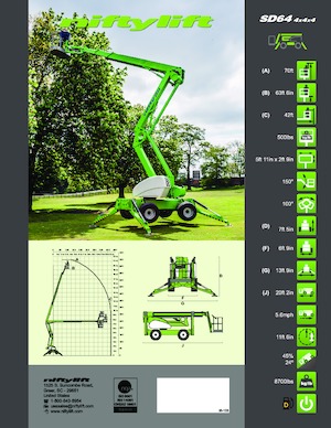 Колісні підйомники з шарнірною стрілою Niftylift SD64 4x4x4