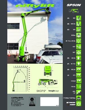 Колісні підйомники з шарнірною стрілою Niftylift SP50N