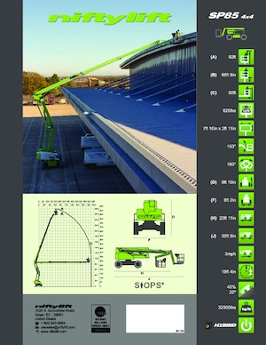Колісні підйомники з шарнірною стрілою Niftylift SP85 4x4