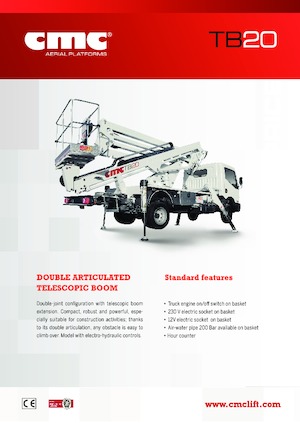 Причіпні підйомники з шарнірною стрілою CMC TB20