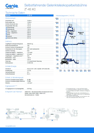 Колісні підйомники з шарнірною стрілою Genie Z-45/25XC