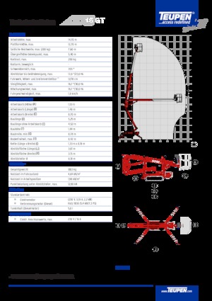 Гусеничні підйомники з шарнірною стрілою TEUPEN LEO15GT