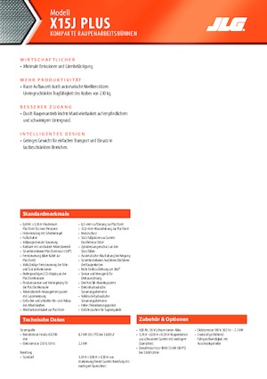 Гусеничні підйомники з шарнірною стрілою JLG X15J Plus