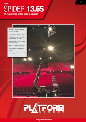 Гусеничні телескопічні підйомники Platform Basket SPIDER 13.65