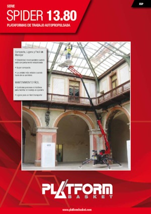 Гусеничні телескопічні підйомники Platform Basket SPIDER 13.80