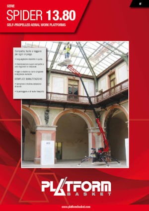 Гусеничні телескопічні підйомники Platform Basket SPIDER 13.80