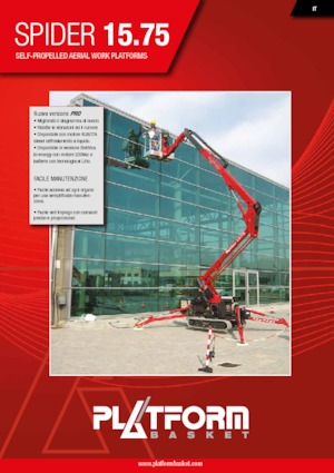 Гусеничні підйомники з шарнірною стрілою Platform Basket SPIDER 15.75 PRO