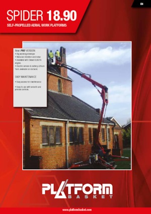 Гусеничні підйомники з шарнірною стрілою Platform Basket SPIDER 18.90 PRO
