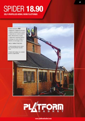 Гусеничні підйомники з шарнірною стрілою Platform Basket SPIDER 18.90 PRO