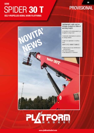 Гусеничні телескопічні підйомники Platform Basket SPIDER 30 T