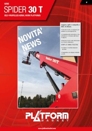 Гусеничні телескопічні підйомники Platform Basket SPIDER 30 T