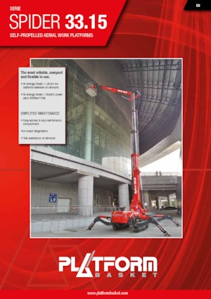 Гусеничні підйомники з шарнірною стрілою Platform Basket SPIDER 33.15