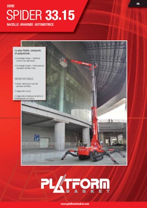 Гусеничні підйомники з шарнірною стрілою Platform Basket SPIDER 33.15