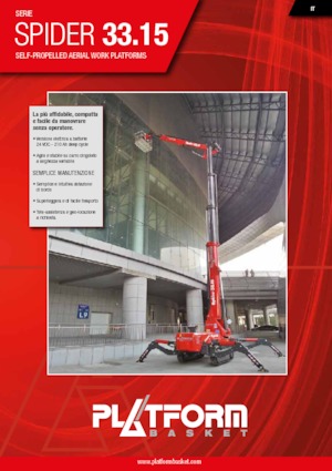 Гусеничні підйомники з шарнірною стрілою Platform Basket SPIDER 33.15