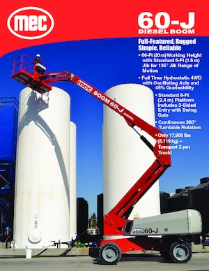 Колісні телескопічні підйомники MEC 60-J